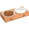 Gamelle Antidérapante En Bambou Pour Chat Et Chien -Pas Cher Toutou Mia Magasin 88336043 1