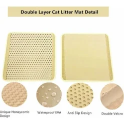 Tapis Pour Bac à Litière Pour Chat Double Couche Imperméable à L'urine Tapis De Toilette Chat Tapis Pour Sortie -Pas Cher Toutou Mia Magasin 88952627 5