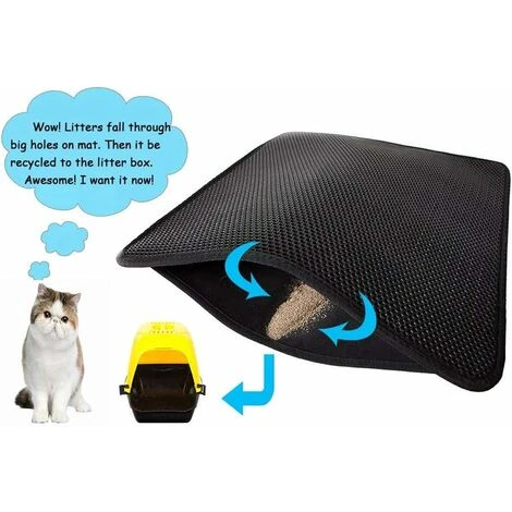 Tapis De Litière Pour Chat, Double Couche Nid D'abeille, Tapis D'alimentation Pour Chat, Tapis De Litière Résistant Et Imperméable Pour Protéger Le Sol Et La Moquette, Facile à Nettoyer (4050) 7 Tapis De Litière Pour Chat, Double Couche Nid D'abeille, Tapis D'alimentation Pour Chat, Tapis De Litière Résistant Et Imperméable Pour Protéger Le Sol Et La Moquette, Facile à Nettoyer (4050) – Image 5