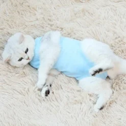 Gilet De Récupération De Chat, Alternative Pour Chiens Et Chats Combinaison De Récupération Pour Animaux, Cat Restauration Convient Plaies Abdominales Maladies (M, Bleu), -Pas Cher Toutou Mia Magasin 90039094 3