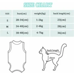 Gilet De Récupération De Chat, Alternative Pour Chiens Et Chats Combinaison De Récupération Pour Animaux, Cat Restauration Convient Plaies Abdominales Maladies (M, Bleu), -Pas Cher Toutou Mia Magasin 90039094 5