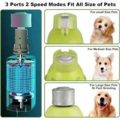 Lime à Ongle Electrique Chien Chat Avec Lumières LED, Broyeur à Ongles Super Silencieux Pour Animal De Compagnie Puissant Coupe-Ongles électrique à 2 Vitesses Pour Chien Et Chat - USB Rechargeable -Pas Cher Toutou Mia Magasin 90325164 5