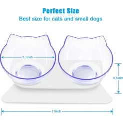 Bol Pour Chat Surélevé, Bol Pour Chat Surélevé Avec Inclinaison De 15°, Bol Pour Chat Anti-vomissement Avec Support Pour Les Chats D'intérieur Et Les Petits Chiens -Pas Cher Toutou Mia Magasin 90535110 2