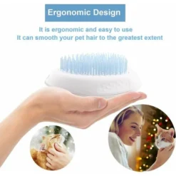 Brosse Chat, Brosse Chien, Brosse Chat Poil Long, Autonettoyante Brosse Pour Chat Chien Avec Bouton De Nettoyage, Applicable Aux Cheveux Longs Et Courts Chat -Pas Cher Toutou Mia Magasin 90674859 3