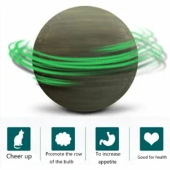 Boule D'herbe à Chat Naturelle Rotative Pour Chat - Jouet Amusant Pour La Maison - Chasing Pour Chaton, Sucette, Menthe, Bâton Dentaire, Mâcher Les Dents -Pas Cher Toutou Mia Magasin 91241644 3
