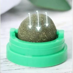 Boule D'herbe à Chat Naturelle Rotative Pour Chat - Jouet Amusant Pour La Maison - Chasing Pour Chaton, Sucette, Menthe, Bâton Dentaire, Mâcher Les Dents -Pas Cher Toutou Mia Magasin 91241644 4