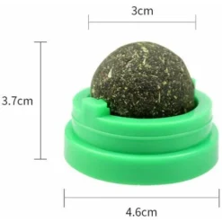 Boule D'herbe à Chat Naturelle Rotative Pour Chat - Jouet Amusant Pour La Maison - Chasing Pour Chaton, Sucette, Menthe, Bâton Dentaire, Mâcher Les Dents -Pas Cher Toutou Mia Magasin 91241644 5