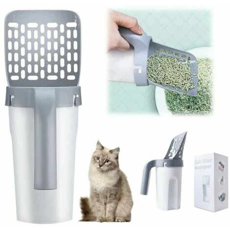 Pelle A Litiere Pour Chat Support De Pelle Profond Detachable Integre Avec 1 Rouleaux De Sacs A Dechets Avec Tamis A Caca 3 Pelle A Litiere Pour Chat Support De Pelle Profond Detachable Integre Avec 1 Rouleaux De Sacs A Dechets Avec Tamis A Caca