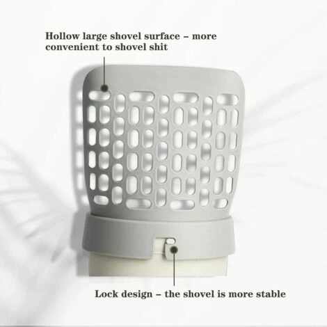 Pelle A Litiere Pour Chat Support De Pelle Profond Detachable Integre Avec 1 Rouleaux De Sacs A Dechets Avec Tamis A Caca 4 Pelle A Litiere Pour Chat Support De Pelle Profond Detachable Integre Avec 1 Rouleaux De Sacs A Dechets Avec Tamis A Caca – Image 2