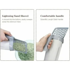 Pelle A Litiere Pour Chat Support De Pelle Profond Detachable Integre Avec 1 Rouleaux De Sacs A Dechets Avec Tamis A Caca 11 Pelle A Litiere Pour Chat Support De Pelle Profond Detachable Integre Avec 1 Rouleaux De Sacs A Dechets Avec Tamis A Caca -Pas Cher Toutou Mia Magasin 91415771 5