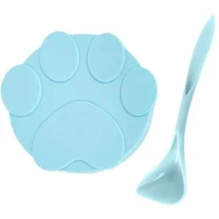 Couvercle De Conservation Portable En Silicone Pour Chien Et Chat 2 En 1 Cuillère À Sceller Les Aliments Pour Animaux De Compagnie Couvercle De Conservation Bol Fournitures Pour Chien (1 Ensemble, Ble