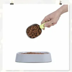 Pelle à Nourriture Pour Animaux - Pelle Pour Aliments Chiens Animaux De Compagnie Poignée Avec Clip Sous Chien Chat Livre Pelle Soutirage Cuillère Cuisine 2 PCS (Indigo + Poussière, Gris Vert) -Pas Cher Toutou Mia Magasin 91805549 4