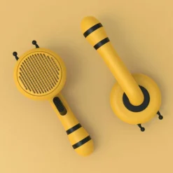 Brosse De Toilettage Pour Animaux De Compagnie Pour Chiens Chats Chiot Lapin Pour Enlever Le Sous-poil Lache, Les Poils Emmeles Pour Les Poils Courts Et Longs Jaune