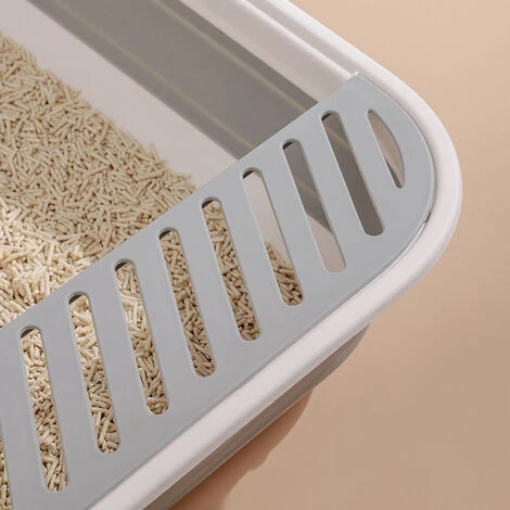 Nouveau Bac à Litière Pour Chat De Compagnie Semi-fermé Pliant Chat Toilette Surdimensionné Anti-éclaboussures Nettoyage Chat Fournitures (rose) 4 Nouveau Bac à Litière Pour Chat De Compagnie Semi-fermé Pliant Chat Toilette Surdimensionné Anti-éclaboussures Nettoyage Chat Fournitures (rose) – Image 2