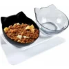 Promotion Double Bol Pour Chat, Gamelle Pour Chat, Inclinable à 15° Double Gamelle Chat Surélevée, Chargeur Pour Animaux De Compagnie à Double Bol Avec Support De Surélevé Pour Chats Et Chiens De Peti -Pas Cher Toutou Mia Magasin 93339548 1