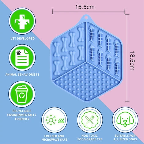 Coussinets À Lécher Caflower Pour Chiens, Coussinets À Lécher Pour Chat Avec Ventouses Solides, Coussinets En Silicone De Qualité Alimentaire Avec Spatule 3 Coussinets À Lécher Caflower Pour Chiens, Coussinets À Lécher Pour Chat Avec Ventouses Solides, Coussinets En Silicone De Qualité Alimentaire Avec Spatule – Image 2