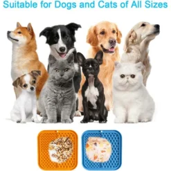 Lot De 2 Coussinets À Lécher Pour Chien Et Chat, Coussinets À Lécher De Qualité Supérieure Avec Ventouses Pour Soulager L'Anxiété Chez Les Chiens. -Pas Cher Toutou Mia Magasin 93346942 4
