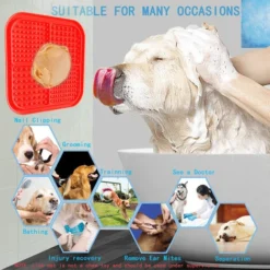 Coussin À Lécher Pour Chien Avec Ventouse - Coussin À Lécher En Pomme De Pin Pour Chien Et Chat Coussin À Lécher Au Beurre D'Arachide Pour Silicone Antidérapant -Pas Cher Toutou Mia Magasin 93347043 5