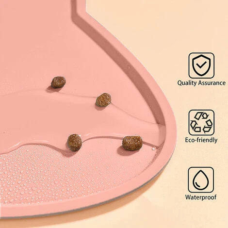 Tapis De Nourriture Pour Chat Tapis D'Alimentation Pour Animaux De Compagnie En Silicone Pour Sol Tapis De Plateau De Bol D'Eau Imperméable Antidérapant 5 Tapis De Nourriture Pour Chat Tapis D'Alimentation Pour Animaux De Compagnie En Silicone Pour Sol Tapis De Plateau De Bol D'Eau Imperméable Antidérapant – Image 3