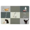 Trixie Set De Table Patchwork Cat 44 × 28 Cm, Gris -Pas Cher Toutou Mia Magasin 9346705 1