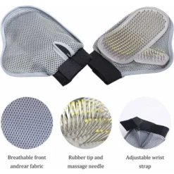 2 Pcs Gant De Toilettage Pour Animaux De Compagnie, Gant De Toilettage Massage Gants Pour Chien Gant Brosse Chat Pour Tous Les Chiens Et Chats à Fourrure Longue Et Courte -Pas Cher Toutou Mia Magasin 93485415 4