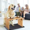 GUOYIHUA® Support à Bol Pour Chien Grande Taille, Support Elevé En Bois Avec 2 Gamelles INOX De Grande Taille, Pour Chien Et Chat【40 X 22 X 18 Cm】 -Pas Cher Toutou Mia Magasin 94382988 1
