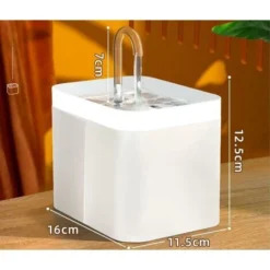 GP Fontaine à Eau Pour Chat Filtre Automatique USB électrique Muet Chat Abreuvoir Bol 1.5L Recirculer Abreuvoir Filtrant Pour Chats Distributeur D'eau Pour Animaux De Compagnie Blanc Prise Ue -Pas Cher Toutou Mia Magasin 94791041 2