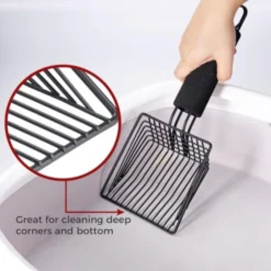 Pelle à Litière En Métal Pour Chat – Pelle Profonde à Tamisage Rapide Avec Poignée Confortable, Conçue Pour Les Propriétaires De Plusieurs Chats. -Pas Cher Toutou Mia Magasin 95505511 4