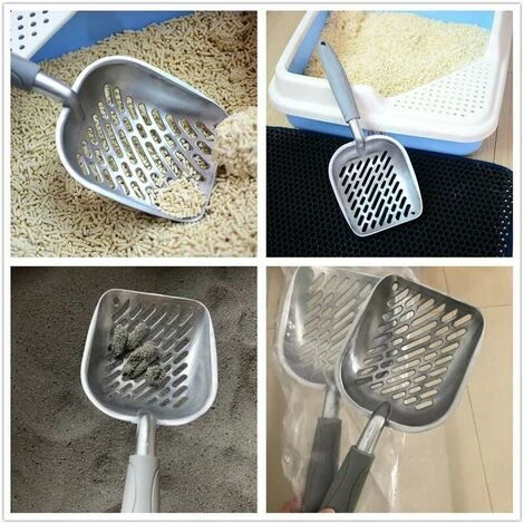 Pelle à Litière Pour Chat, Pelle à Litière En Métal Solide Pour Animaux De Compagnie Pelle à Tamiser Durable Pour Animaux De Compagnie (gris) 3 Pelle à Litière Pour Chat, Pelle à Litière En Métal Solide Pour Animaux De Compagnie Pelle à Tamiser Durable Pour Animaux De Compagnie (gris)