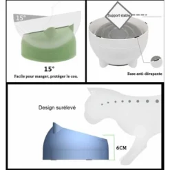 Gamelle Et écuelle Pour Chat Gamelle Chat 400ml Bol Pour Animaux En Acier Inoxydable Base Antidérapante Anti-débordement Tapis En Caoutchouc Grand Bol Chien Vert 9 Gamelle Et écuelle Pour Chat Gamelle Chat 400ml Bol Pour Animaux En Acier Inoxydable Base Antidérapante Anti-débordement Tapis En Caoutchouc Grand Bol Chien Vert -Pas Cher Toutou Mia Magasin 96339707 3