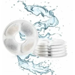 Fontaine à Eau Et Distributeur Deau Pour Chat　Filtre Fontaine Eau Chat, 6 Filtres Fontaine Chat, Fontaine à Eau Pour Chat Filtre, Filtres Contiennent Du Charbon Actif Et Résine Échangeuse D'Ions