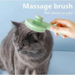 Brosse Chat Chien, Brosses De Toilettage Pour Chats Chiens Autonettoyante, Professionnel Peigne An Acier Inoxydable Poils Morts Pour Chat Chien, Enlèvement Des Poils En Un Clic, Vert Matcha -Pas Cher Toutou Mia Magasin 96754912 4