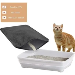 (20 X 16 Inch)Tapis De Litière Pour Chat Tapis De Piégeage De Litière, Tapis Piège Imperméable à L'épreuve De L'urine Imperméable De En Nid D'abeille Pour Bacs à Litière, Easy Clean -Pas Cher Toutou Mia Magasin 97015367 3