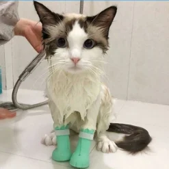 4pcs Chaussures Anti-Rayures Pour Chat Bottes Bottes Protecteur D'ongle Pour Animaux De Compagnie Gants De Protection Pour Chat Patte Protecteur Chaussures De Toilettage Pour -Pas Cher Toutou Mia Magasin 97444672 3