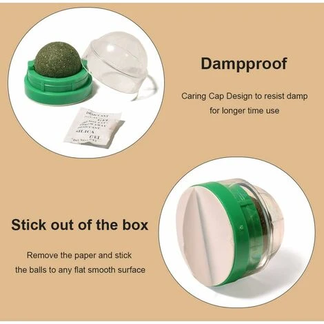 Boules à Mâcher à L'herbe à Chat Pour Le Nettoyage Des Dents 6 Boules à Mâcher à L'herbe à Chat Pour Le Nettoyage Des Dents – Image 4