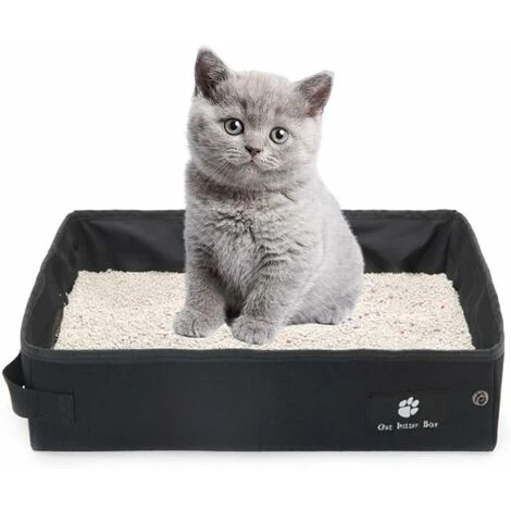 Litière Portable Pour Chats, Litière Pliable, Légère, Souple Et étanche, Idéale Pour Voyager 2 Litière Portable Pour Chats, Litière Pliable, Légère, Souple Et étanche, Idéale Pour Voyager