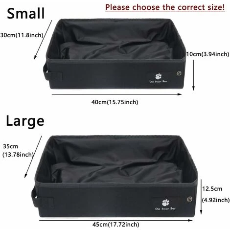 Litière Portable Pour Chats, Litière Pliable, Légère, Souple Et étanche, Idéale Pour Voyager 3 Litière Portable Pour Chats, Litière Pliable, Légère, Souple Et étanche, Idéale Pour Voyager – Image 2