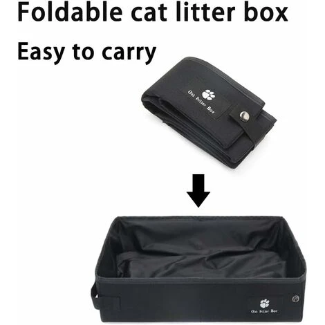 Litière Portable Pour Chats, Litière Pliable, Légère, Souple Et étanche, Idéale Pour Voyager 4 Litière Portable Pour Chats, Litière Pliable, Légère, Souple Et étanche, Idéale Pour Voyager – Image 3