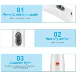 Kit Coupe-Ongles Électrique Multifonction 3 En 1 Pour Chien, Coupe-Ongles Portable Rechargeable À Faible Bruit Pour Animaux De Compagnie, Pattes Indolores, Toilettage, Lissage Pour Petits, Moyens, Gra 9 Kit Coupe-Ongles Électrique Multifonction 3 En 1 Pour Chien, Coupe-Ongles Portable Rechargeable À Faible Bruit Pour Animaux De Compagnie, Pattes Indolores, Toilettage, Lissage Pour Petits, Moyens, Gra -Pas Cher Toutou Mia Magasin 97537837 3