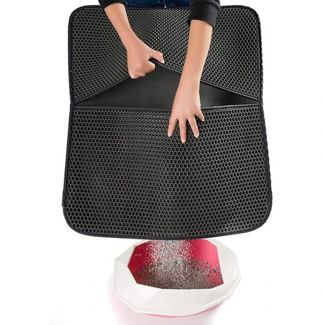Taille Du Tapis De Bac À Litière Conception À Double Couche Tapis De Litière Pour Chat En Nid D'Abeille Imperméable Matériau Eva Antidérapant Lavable Facile À Nettoyer Sous-Couche Durable Pour Bac À L 4 Taille Du Tapis De Bac À Litière Conception À Double Couche Tapis De Litière Pour Chat En Nid D'Abeille Imperméable Matériau Eva Antidérapant Lavable Facile À Nettoyer Sous-Couche Durable Pour Bac À L – Image 2