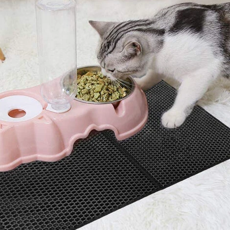 Taille Du Tapis De Bac À Litière Conception À Double Couche Tapis De Litière Pour Chat En Nid D'Abeille Imperméable Matériau Eva Antidérapant Lavable Facile À Nettoyer Sous-Couche Durable Pour Bac À L 5 Taille Du Tapis De Bac À Litière Conception À Double Couche Tapis De Litière Pour Chat En Nid D'Abeille Imperméable Matériau Eva Antidérapant Lavable Facile À Nettoyer Sous-Couche Durable Pour Bac À L – Image 3