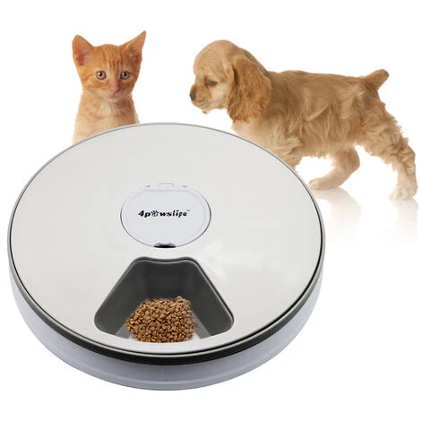 Mangeoire Automatique Pour Animaux De Compagnie Pour Chats, Chiens, Lapins Et Petits Animaux, 6 Plateaux Repas, Nourriture Sèche Et Humide Avec écran LCD, Minuterie Numérique Programmable, Contrôle De 4 Mangeoire Automatique Pour Animaux De Compagnie Pour Chats, Chiens, Lapins Et Petits Animaux, 6 Plateaux Repas, Nourriture Sèche Et Humide Avec écran LCD, Minuterie Numérique Programmable, Contrôle De – Image 2
