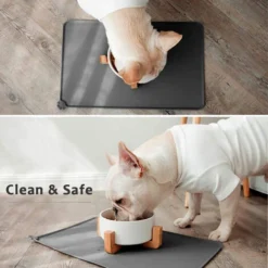 Set De Table Pour Animaux De Compagnie Tapis De Nourriture Pour Chien, Tapis De Bol En Silicone Pour Chien Et Chat, Tapis D'Alimentation Antidérapant Pour Animaux De Compagnie Set De Table Pour Chien -Pas Cher Toutou Mia Magasin 97549307 3