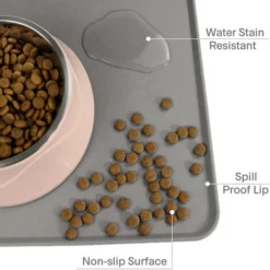 Set De Table Pour Animaux De Compagnie Tapis De Nourriture Pour Chien, Tapis De Bol En Silicone Pour Chien Et Chat, Tapis D'Alimentation Antidérapant Pour Animaux De Compagnie Set De Table Pour Chien -Pas Cher Toutou Mia Magasin 97549307 4