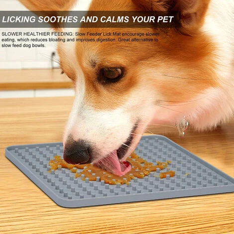 Tapis À Lécher Pour Chien, Lot De 2 Coussins À Lécher, Mangeoires Lentes Pour Animaux De Compagnie, Tapis Apaisant Pour Soulager L'Anxiété, Tapis De Friandises Pour Chiot En Silicone De Qualité Alimen 6 Tapis À Lécher Pour Chien, Lot De 2 Coussins À Lécher, Mangeoires Lentes Pour Animaux De Compagnie, Tapis Apaisant Pour Soulager L'Anxiété, Tapis De Friandises Pour Chiot En Silicone De Qualité Alimen – Image 4