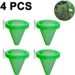 4 Pièces Aquarium Vivant Rouge Ver Cône Mangeoire En Plastique Congelé Saumure Crevettes Poisson Alimentation Tasse Pour Aquarium Avec Ventouses