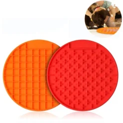 Tapis À Lécher Pour Chiens Grande Taille 2 Pièces, Dispositif De Distraction Pour Le Lavage Des Chiens, Coussin À Lécher Au Beurre De Cacahuète Avec Forte Aspiration Pour Le Bain, Le Toilettage Et L'E -Pas Cher Toutou Mia Magasin 97550418 2