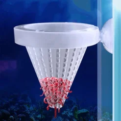 4 Pièces Aquarium Vivant Rouge Ver Cône Mangeoire En Plastique Congelé Saumure Crevettes Poisson Alimentation Tasse Pour Aquarium Avec Ventouses -Pas Cher Toutou Mia Magasin 97551546 4