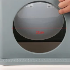 Bac Litière Chat Maison De Toilette Portable Pour Chat 48x39x34cm Gris Vert -Pas Cher Toutou Mia Magasin 97557352 3