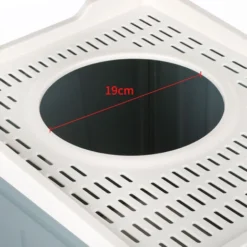 Bac Litière Chat Maison De Toilette Portable Pour Chat 48x39x34cm Gris Vert -Pas Cher Toutou Mia Magasin 97557352 4